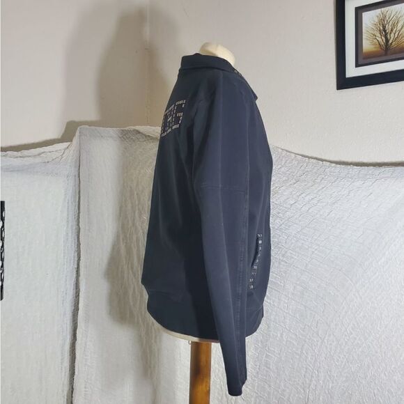 BCBGMAXAZRIA Studed Sweater Jacket Size Large - Picture 4 of 12